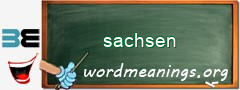 WordMeaning blackboard for sachsen